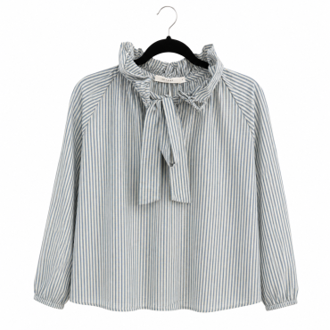 Chemisier rayé col lavendière 39€