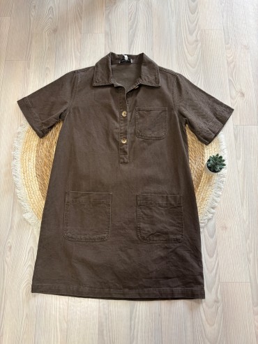 Robe en jean marron du S au L à 59€
