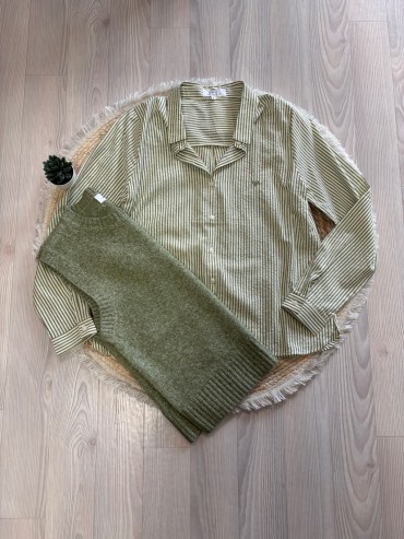 Chemise du S au XL à 34€ + pull du S au XL à 34€